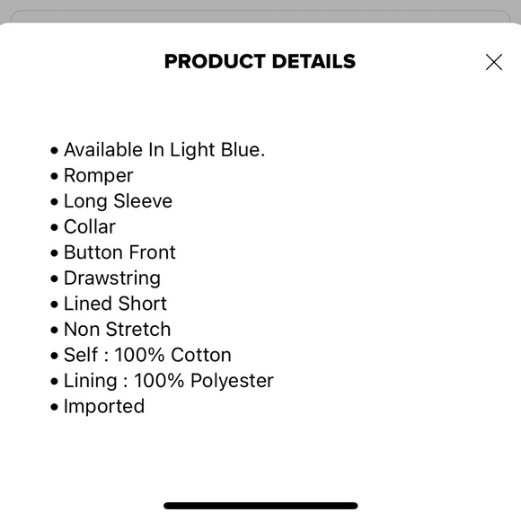 NWT FASHION NOVA WORKFLOW POPLIN LONG SLEEVE ROMPER STRIPED LIGHT BLUE - Picture 4 of 6